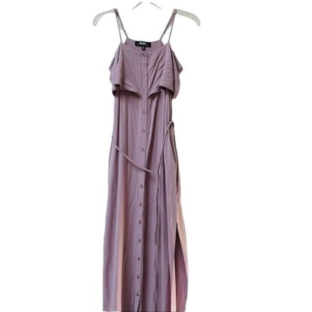 Lulus Maxi Dress Womens XS‎ Light Purple Dress Off Shoulder Spaghetti Straps